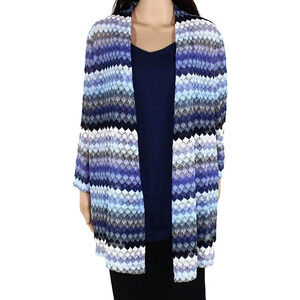 Kasper Womens Horizon Sheer Cardigan Small